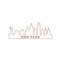 skyline de nova york ilustrado vetor