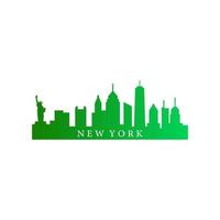 skyline de nova york ilustrado vetor