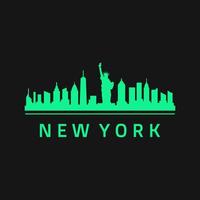 skyline de nova york ilustrado vetor