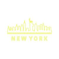 skyline de nova york ilustrado vetor