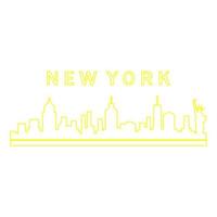 skyline de nova york ilustrado vetor