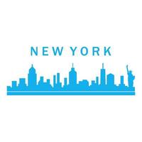 skyline de nova york ilustrado vetor