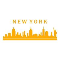 skyline de nova york ilustrado vetor