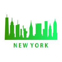 skyline de nova york ilustrado vetor