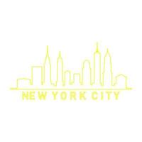 skyline de nova york ilustrado vetor