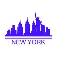 skyline de nova york ilustrado vetor