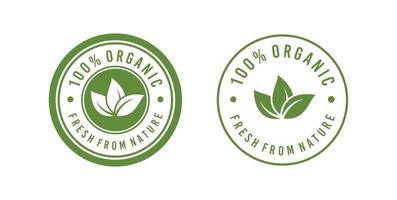 modelo de design de logotipo de etiqueta de rótulo natural de alimentos orgânicos vetor