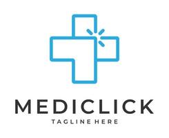modelo de vetor de design de logotipo on-line médico de saúde