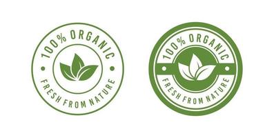 modelo de design de logotipo de etiqueta de rótulo natural de alimentos orgânicos vetor