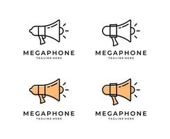 modelo de design de vetor de ícone de logotipo de megafone