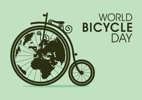 dia mundial da bicicleta vetor