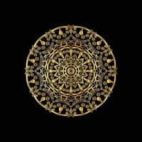 design de mandala de padrão dourado design de fundo de mandala ornamental de luxo na cor dourada vetor