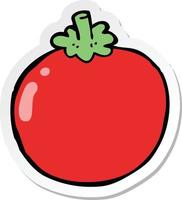 adesivo de um tomate de desenho animado vetor