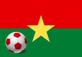 bandeira de burkina faso e bola de futebol vetor