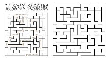 jogo de labirinto para crianças. quebra-cabeça de labirinto complexo com solução vetor
