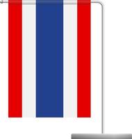 bandeira da tailândia no ícone do poste vetor