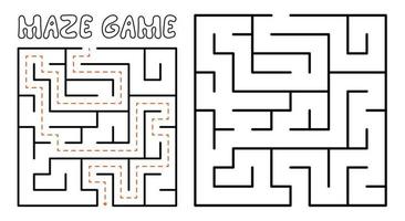 jogo de labirinto para crianças. labirinto quebra-cabeça com solução vetor