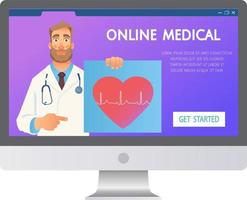 conceito de medicina online vetor
