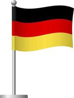 bandeira da alemanha no ícone do poste vetor
