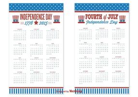 2015/2016 Calendários do Dia da Independência vetor
