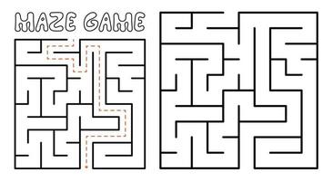 jogo de labirinto para crianças. labirinto quebra-cabeça com solução vetor