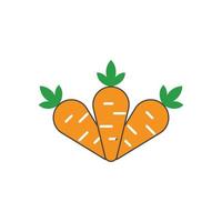 vetor de logotipo de cenoura