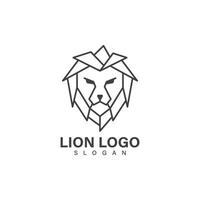 vetor de design de logotipo de cabeça de leão