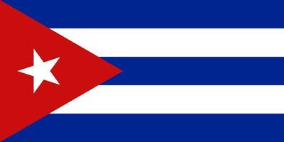 ilustração plana da bandeira de cuba vetor