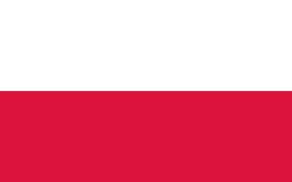 ilustração plana da bandeira da polônia vetor