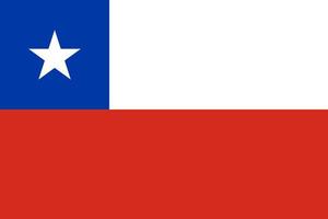 ilustração plana da bandeira do chile vetor