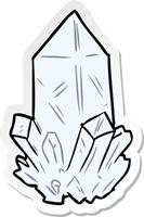 adesivo de um cristal de quartzo de desenho animado vetor