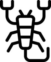 ícone de linha de escorpião vetor