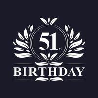 logotipo de aniversário de 51 anos, celebração de aniversário de 51 anos.