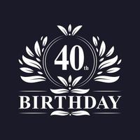 logotipo de aniversário de 40 anos, celebração de aniversário de 40 anos. vetor