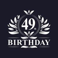 logotipo de aniversário de 49 anos, comemoração de aniversário de 49 anos. vetor