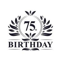 logotipo de aniversário de 75 anos, celebração do 75º aniversário. vetor
