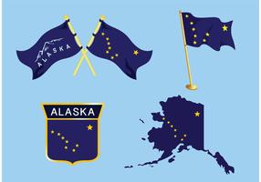 Vetores da bandeira do Alasca