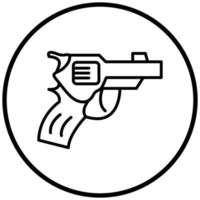 estilo de ícone de revólver vetor