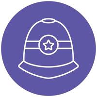 estilo de ícone de capacete de polícia vetor