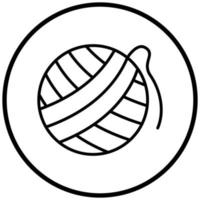 estilo de ícone de bola de lã vetor