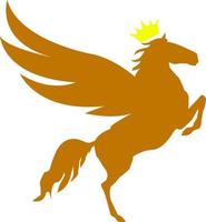 ilustração de um logotipo do rei cavalo. vetor