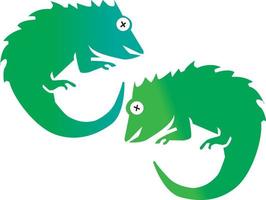 logotipo de um animal iguana. vetor