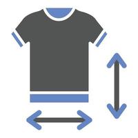 estilo de ícone de medição de roupas vetor