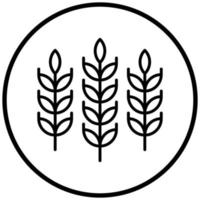 estilo de ícone de trigo vetor