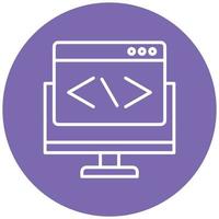 estilo de ícone de programação web vetor