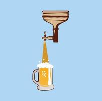 ilustração de design de torneiras de cerveja de funil de cervejaria vetor