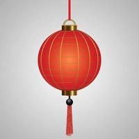 lanternas vermelhas penduradas chinesas vetor