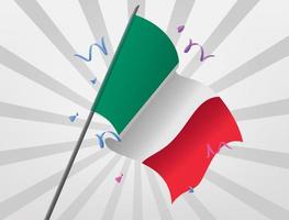 a bandeira comemorativa da itália voou no alto vetor