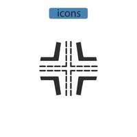 ícones de encruzilhada símbolo elementos vetoriais para web infográfico vetor