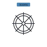 ícones de leme símbolo elementos vetoriais para web infográfico vetor